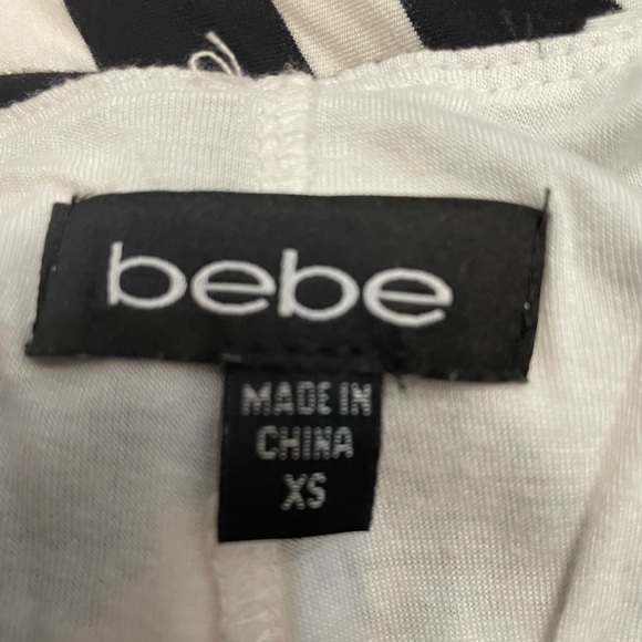 Bebe hi low Red Black & White Stripes dress size XS - Picture 6 of 7